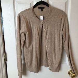 NWT JCrew Jackie Cardigan tan sz s